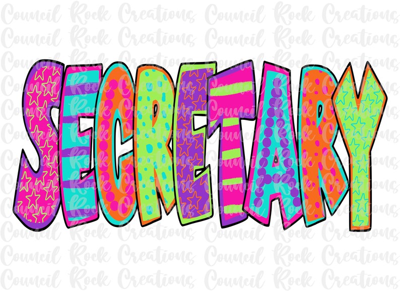 Secretary PNG, Colorful, Occupation, Digital File, Sublimation Download ...