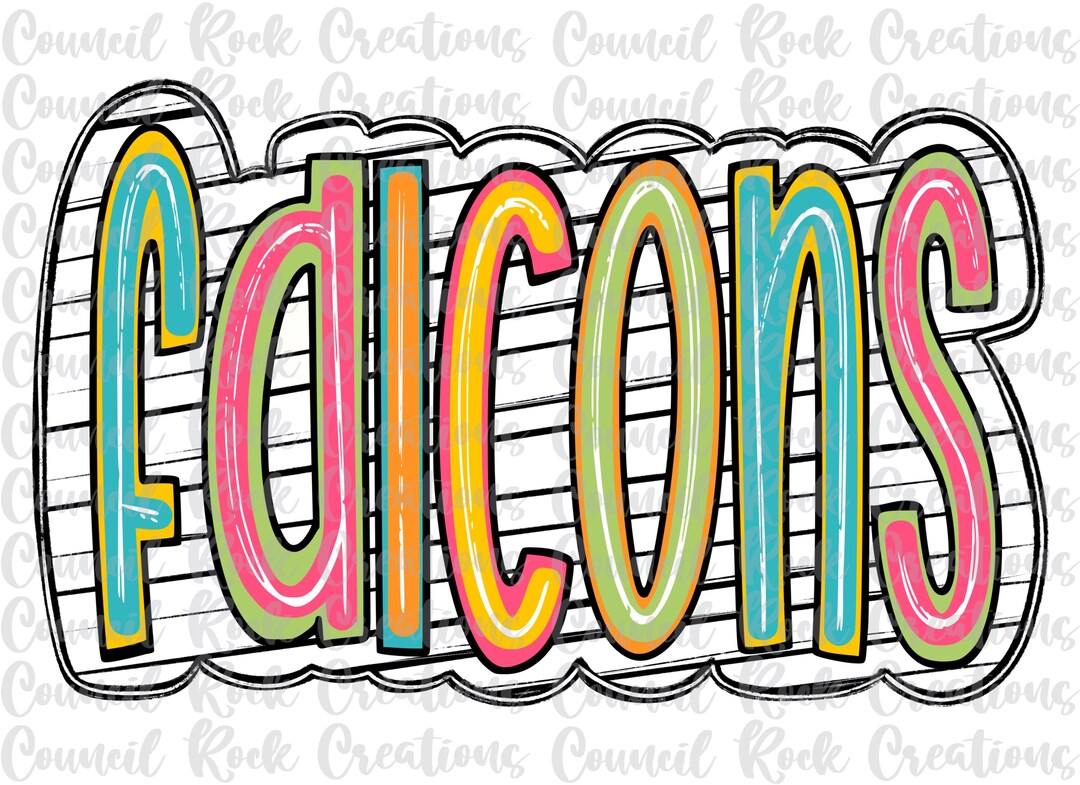 Falcons Png, Colorful, Black White Stripes, Mascot, School Spirit, Team ...