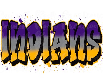 Indians PNG | Graffiti | Digital File | Sublimation Download