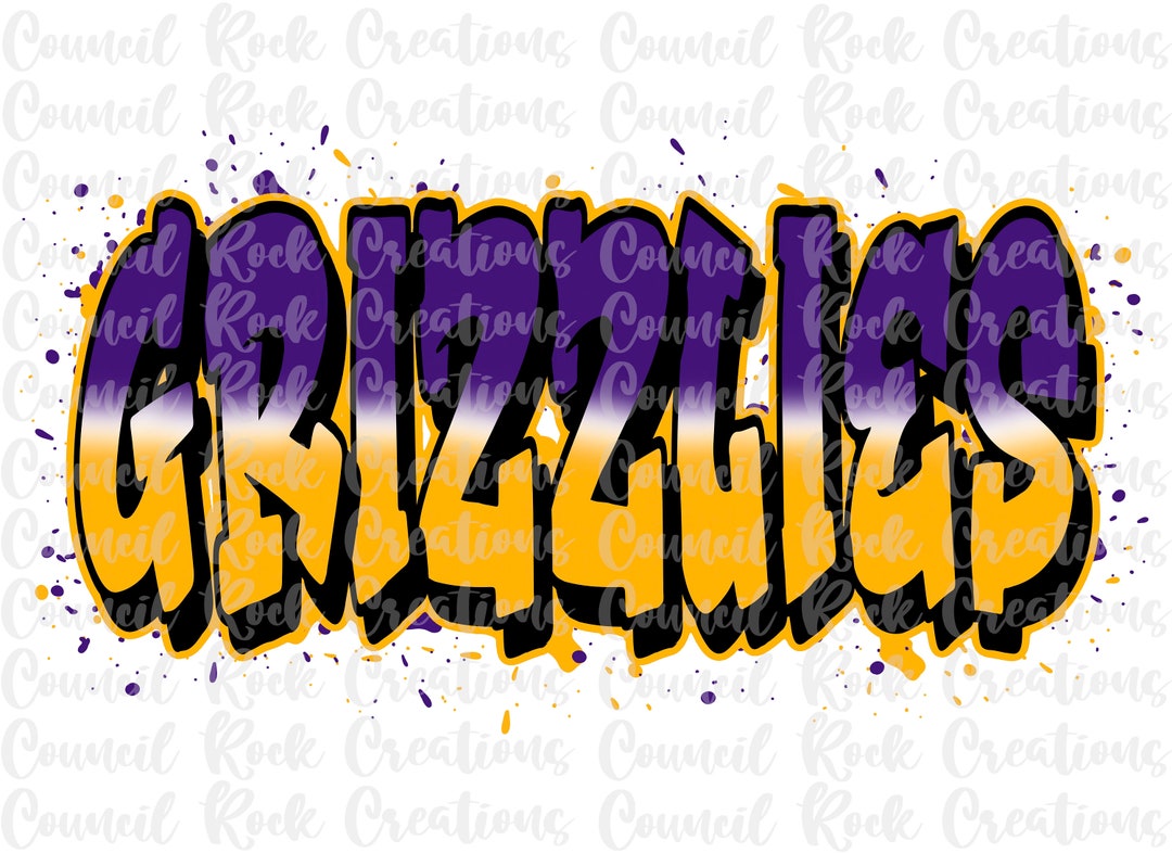 Grizzlies PNG | Graffiti | Digital File | Sublimation Download | School ...