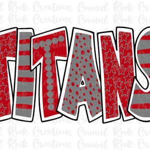 Titans Fun Mascot PNG, School Spirit, Team Spirit, Digital Gile, Sublimation Download, DTF
