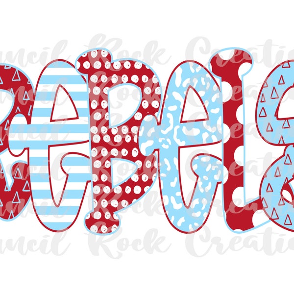 Rebels PNG | Doodle Letters | Digital File | Sublimation Download