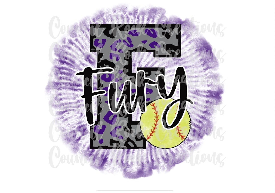 Fury Softball PNG Tie Dye Background Cheetah Digital Etsy