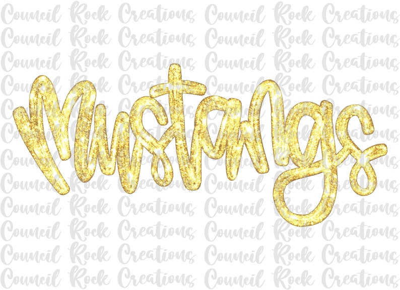 Mustangs PNG, Glitter Shimmer, Mascot, School Spirit, Hand Lettered ...