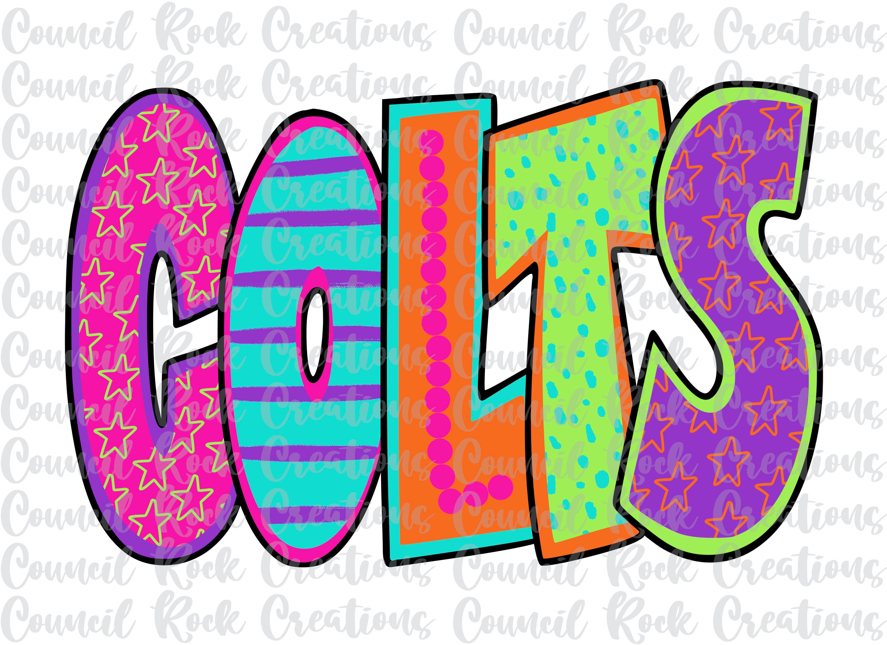 Colts PNG, Colorful, School Spirit, Team Spirit, Digital File ...