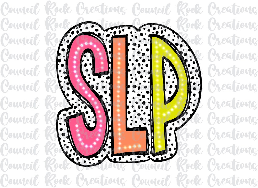 Slp Vector SLP PNG, Colorful, Dalmatian Dots, Speech Language Pathology ...
