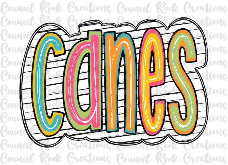 Canes Png, Colorful, Black White Stripes, Mascot, School Spirit, Team ...