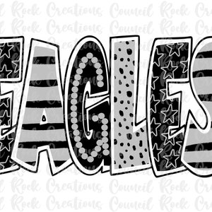 EaglesFun Maskottchen PNG, Schulgeist, Teamgeist, Digitale Gile, Sublimation Download, DTF