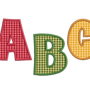 Fuente de bordado a máquina - Fuente Applique - Letras Applique - Diseño de bordado a máquina - 3 pulgadas - 4 pulgadas - 5 pulgadas - DESCARGA INSTANTÁNEA