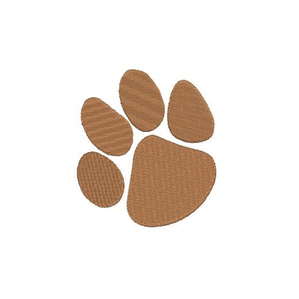 Tiger paw embroidery design - 5 SIZE - Mini paw fill stitch embroidery pattern files - Machine embroidery design - INSTANT DOWNLOAD