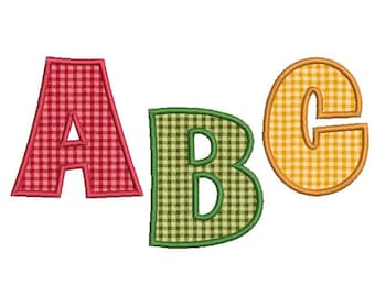 Machine embroidery font - Applique font - Applique letters - Machine embroidery design - 3 inch - 4 inch - 5 inch - INSTANT DOWNLOAD