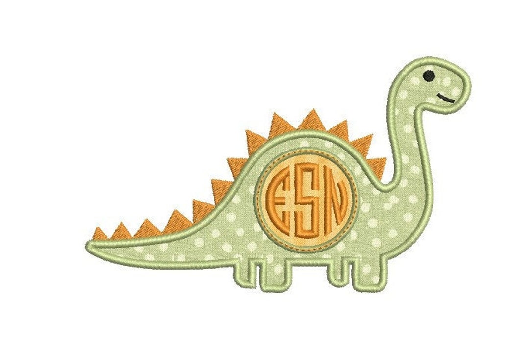 Dinosaur Embroidery Design - Dino Applique - Monogram Frame - Machine ...
