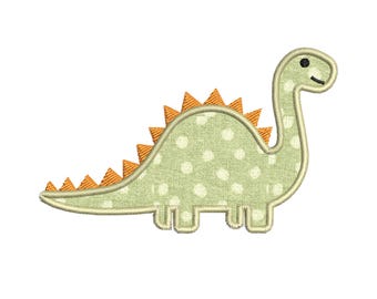 Tier Stickerei-Maschine Applikation Design - Dinosaurier Stickdatei - Dino Applikation - Applikation für Jungen - INSTANT DOWNLOAD - 4X4 5X7 6X10