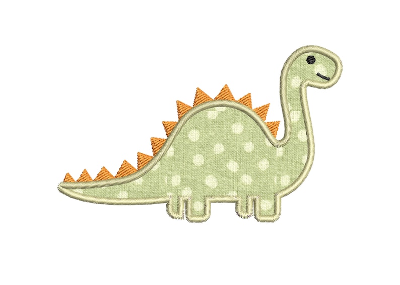Animal Embroidery Machine Applique Design - Dinosaur embroidery design - Dino Applique - Applique for boys - INSTANT DOWNLOAD - 4X4 5X7 6X10 image 1