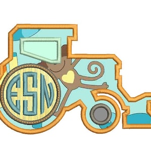 Tractor Applique Design -  Tractor Embroidery - Boy Embroidery design - Children Embroidery-  Machine embroidery digital Design