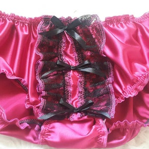 Made to Order* Satin & Lace SISSY KNICKERS* any size, any colour. By SweetCheeks