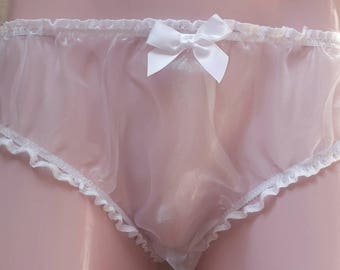 Made to Order &quot; Sheer &quot; Organza/chiffon SISSY KNICKERS with or without gusset by SweetCheeks