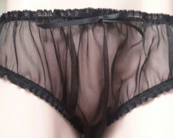 Made to Order.."Sheer" Organza/chiffon "SISSY KNICKERS" with or without a gusset. by SweetCheeks