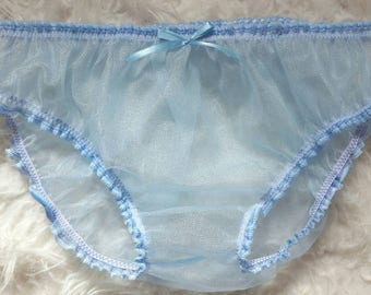 Made to Order..See through Organza/ chiffon SISSY knickers with or without gusset by SweetCheeks