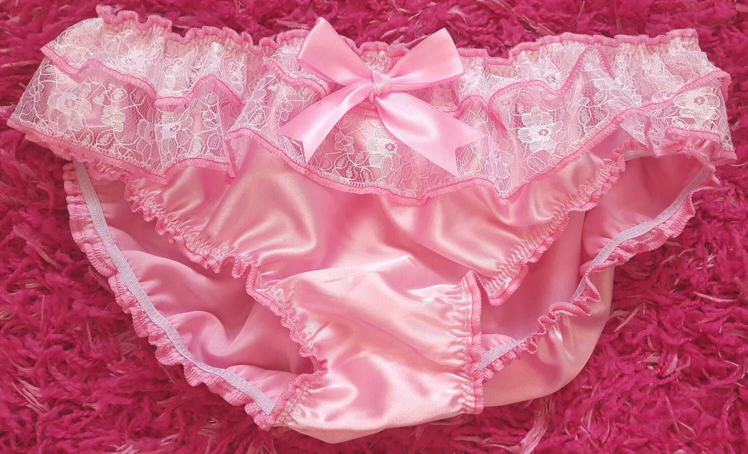 Made to Order.. SATIN SISSY Knickers With a Double Lace - Etsy UK
