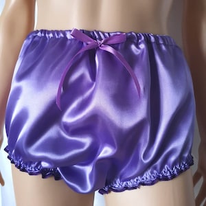 Made to Order..Plain &quot;Satin SISSY&quot; GRANNY&quot; style Knickers..with 8&quot; sides..by SweetCheeks