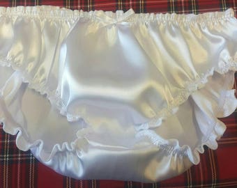 Made to Order..Plain "SATIN SISSY" Knickers..any size..any colour by SweetCheeks