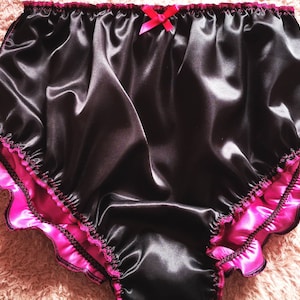 MADE to ORDER 8" sides, Double layered  Granny style satin lined Sissy Knickers* any size any colour