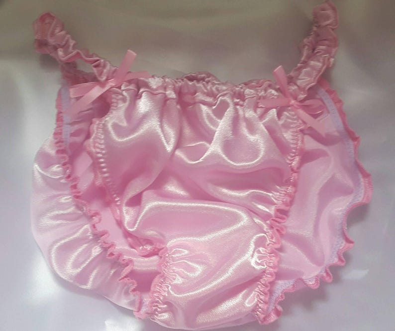 Made to Order.. SATIN Tanga style 'SISSY' Knickers ..any size..any colour by SweetCheeks 