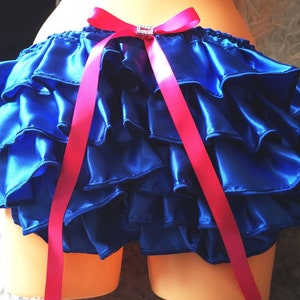MADE TO ORDER..Satin Sissy Ruffle Bottom knickers..with satin ruffles..any size..any colour