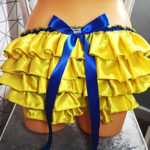 MADE TO ORDER..Satin Sissy Ruffle Bottom knickers..with satin ruffles..any size..any colour