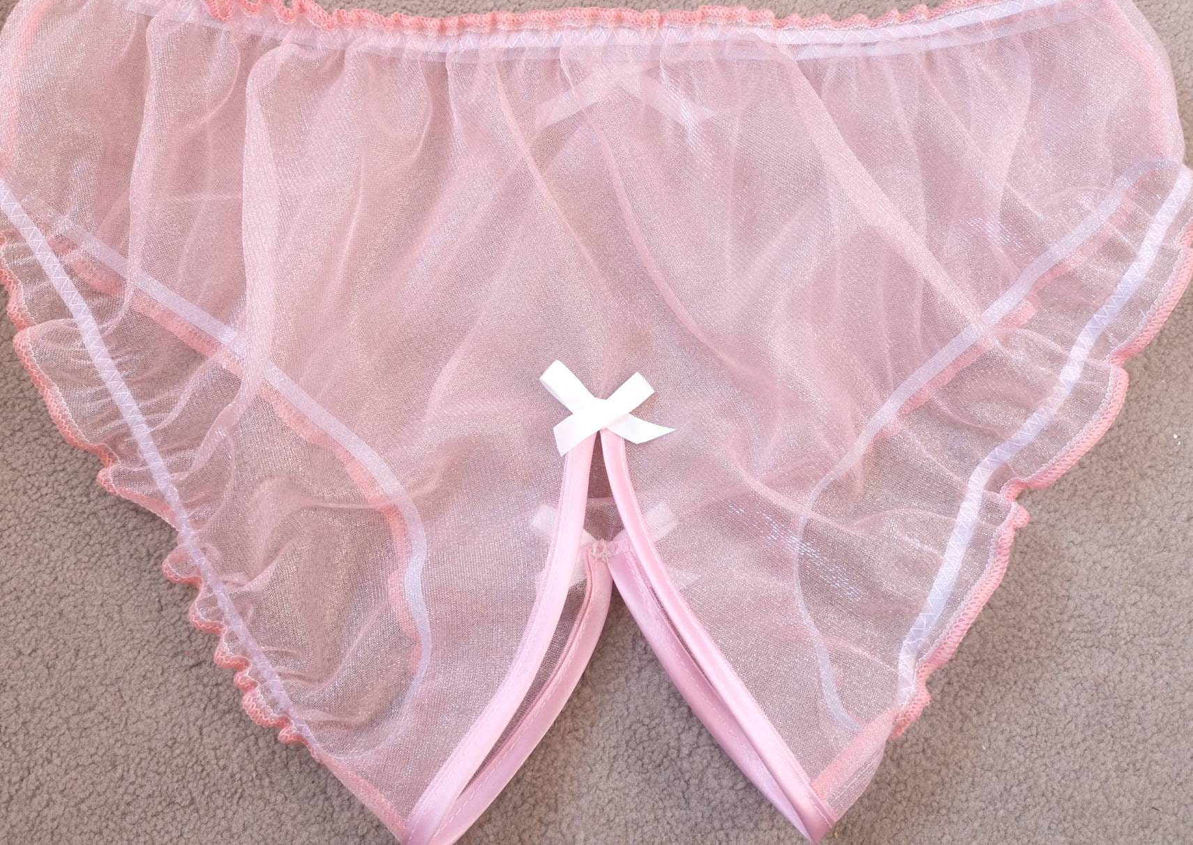 Made to Order..crotchless Organza Sissy Knickers. .any Size..any Colour