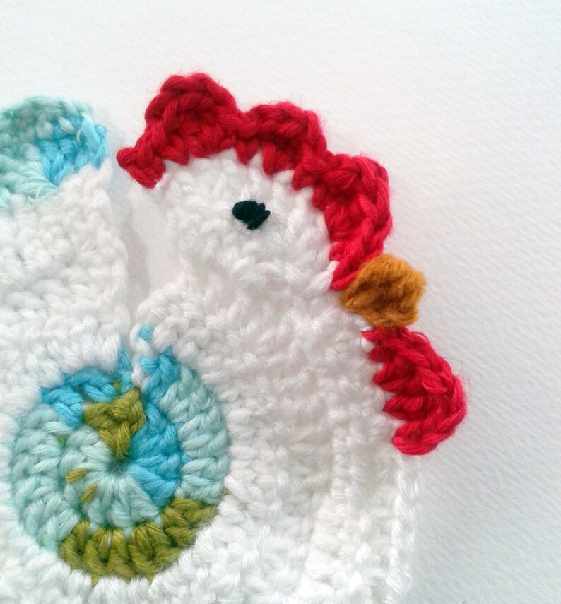 PDF Pattern Crochet Chicken Coaster 10 X 10 Cm Drink Etsy