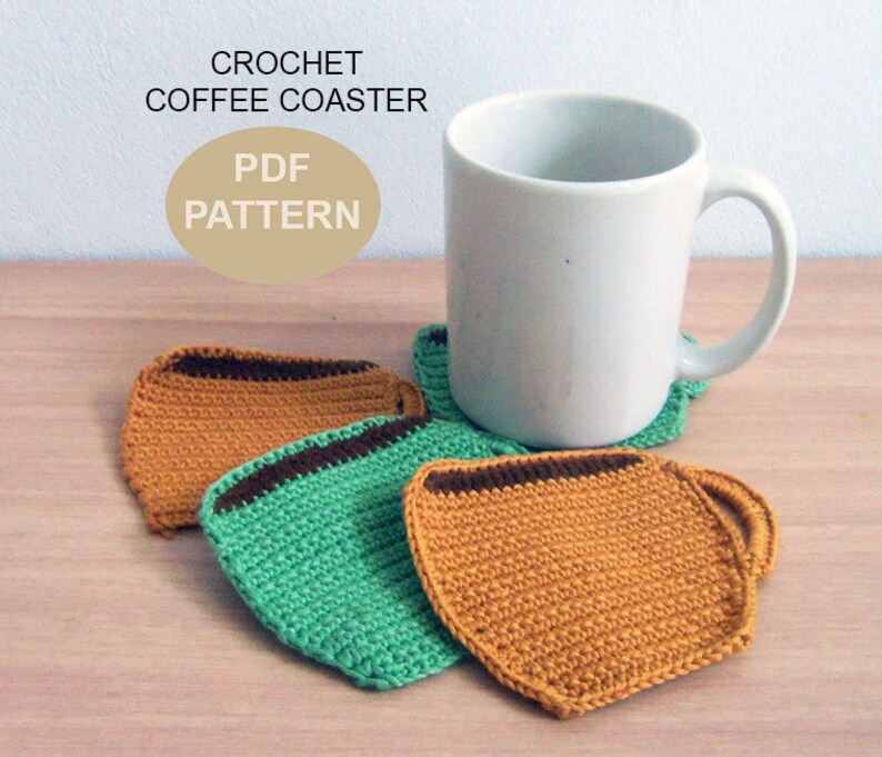 Crochet Coffee Coaster PDF Pattern, Crochet Coffee Coasters, Patterns