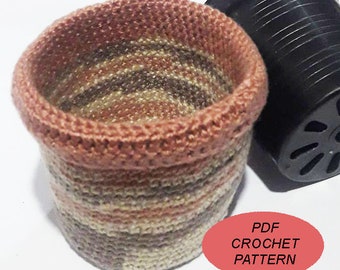 PDF Pattern, Crochet Cactus Planter, 2.5" diameter