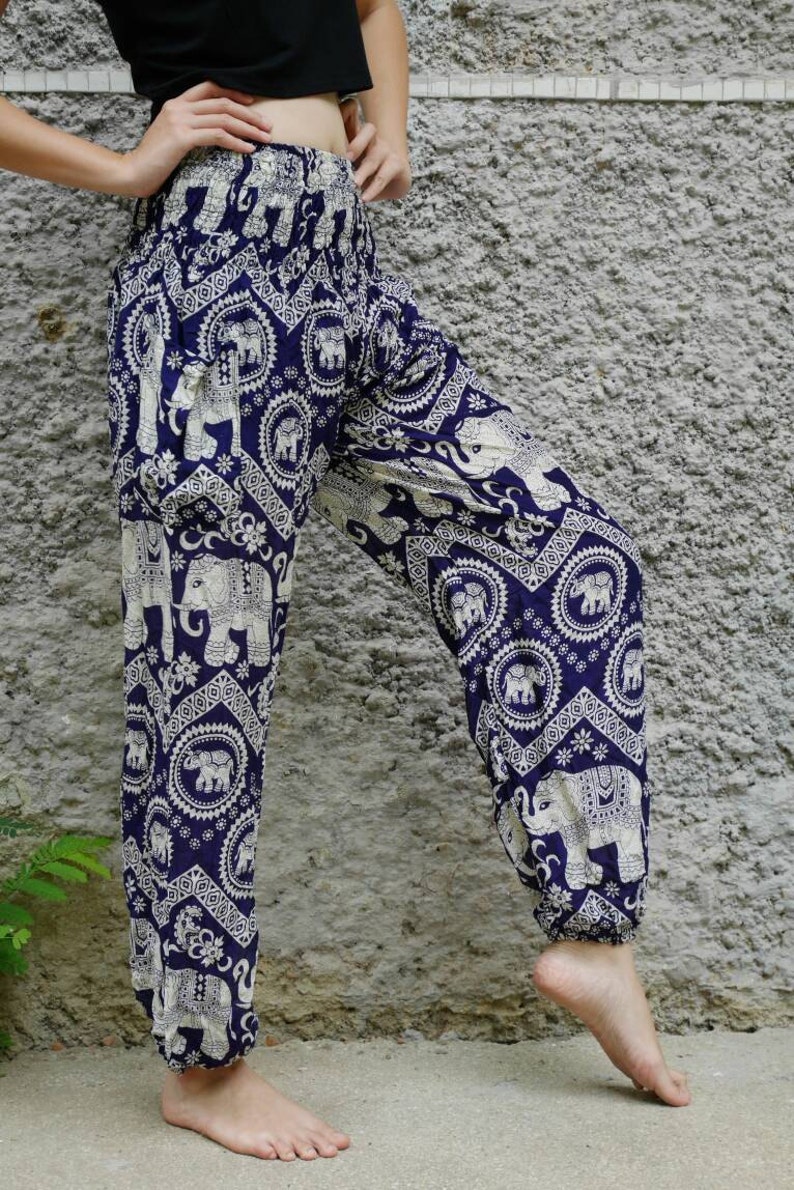 Navy Clothes 1970s Hippie Chic Maxi Pants Elephant Pants Relax Etsy