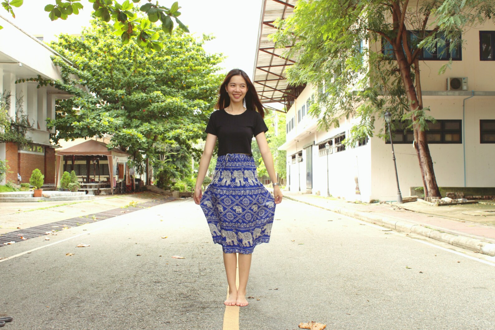 Thai Skirts Blue Skirts Gypsy Skirts Harem Skirts Hippie Etsy