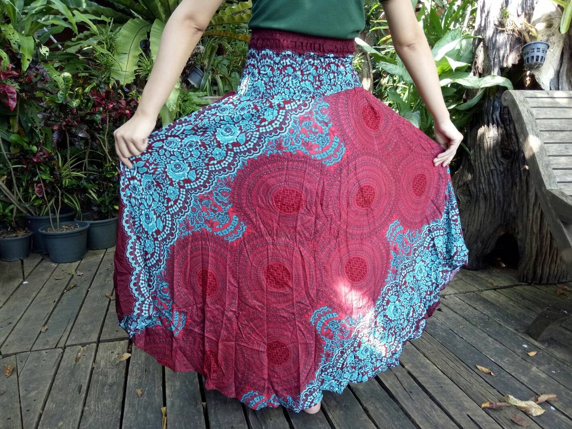 Tribal Skirt Hippie Skirt Rose Clothes Flower Skirt Haram Etsy