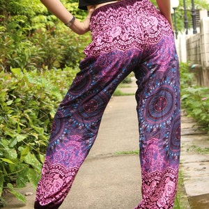 Rose Purple Pants /womens Pants /womens Harem Pants /womens - Etsy