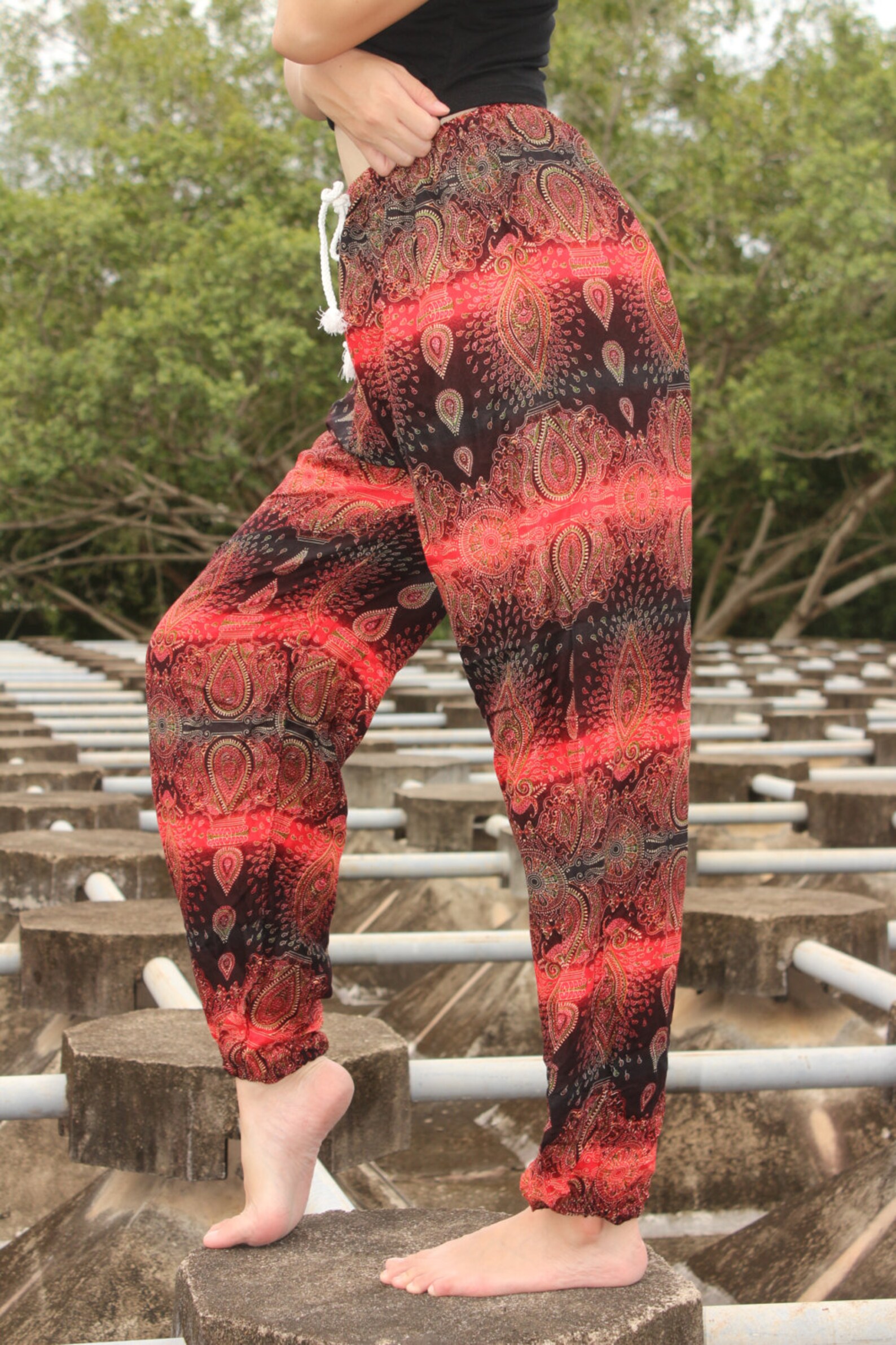 Hippie Pants Women Harem Pants Women Bohemian Pants Women Ropa Etsy