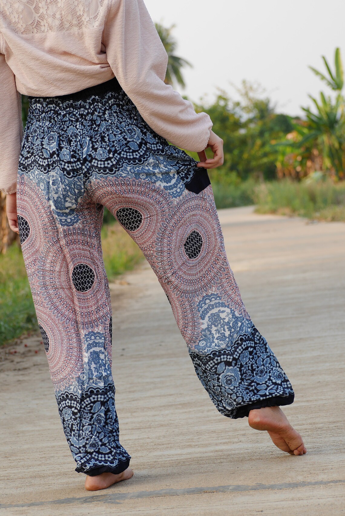 1970s Hippie pants Maxi clothes Boho wear Relax pants Palazzo Etsy