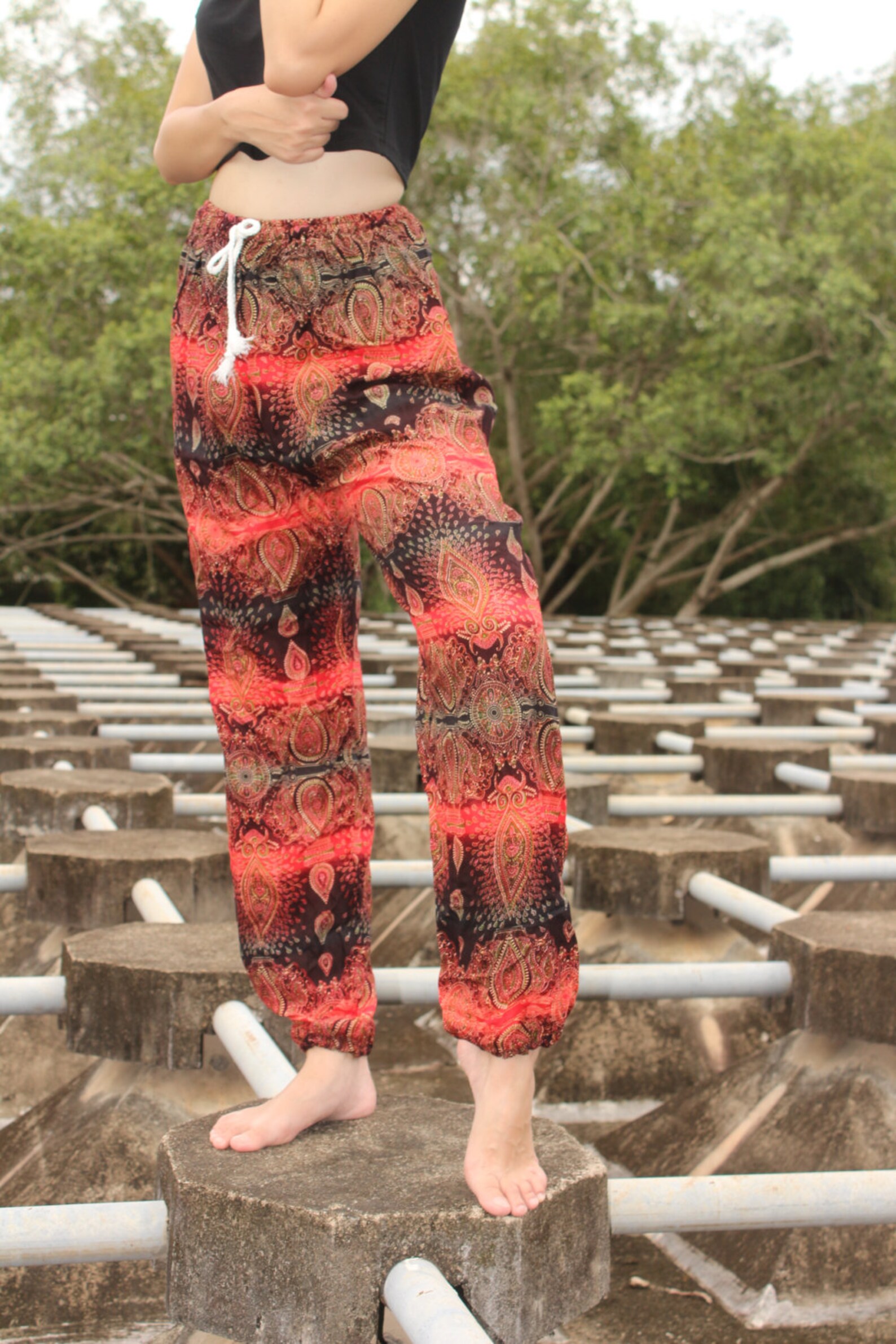 Hippie Pants Women Harem Pants Women Bohemian Pants Women Ropa Etsy