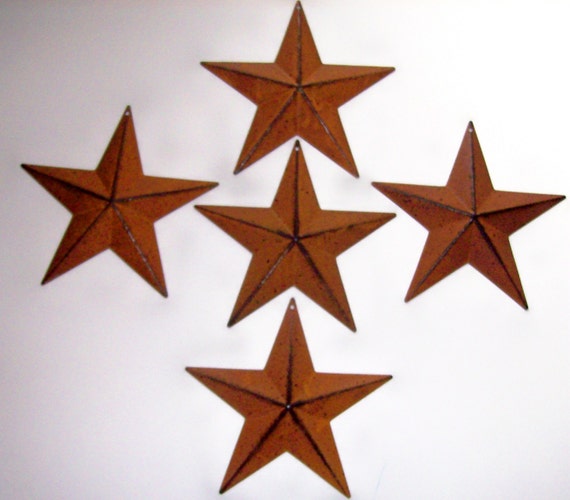 BURGUNDY BLACK BARN STARS 5.5/" PRIMITIVE COUNTRY DECOR ANTIQUE Set of 12
