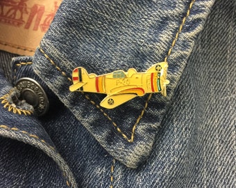Vintage P-36 Mustang Pin | airplane pin, fighter plane, hat pin, lapel pin, hat pins, airplane, aviation