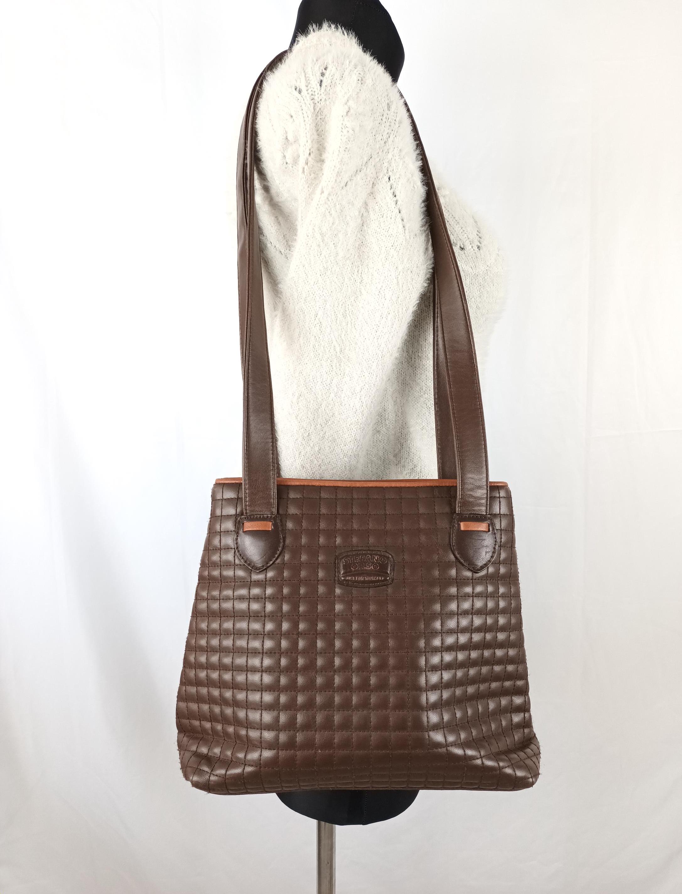 オーストリッチレザー ブラウンハンドバッグ80s Classic handbag オーストリッチレザー ハンドバッグ ブラウン - メルカリ
