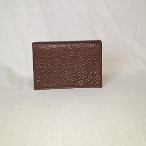 Cartera unisex de cuero vegano marrón vintage para hombre, cartera para documentos