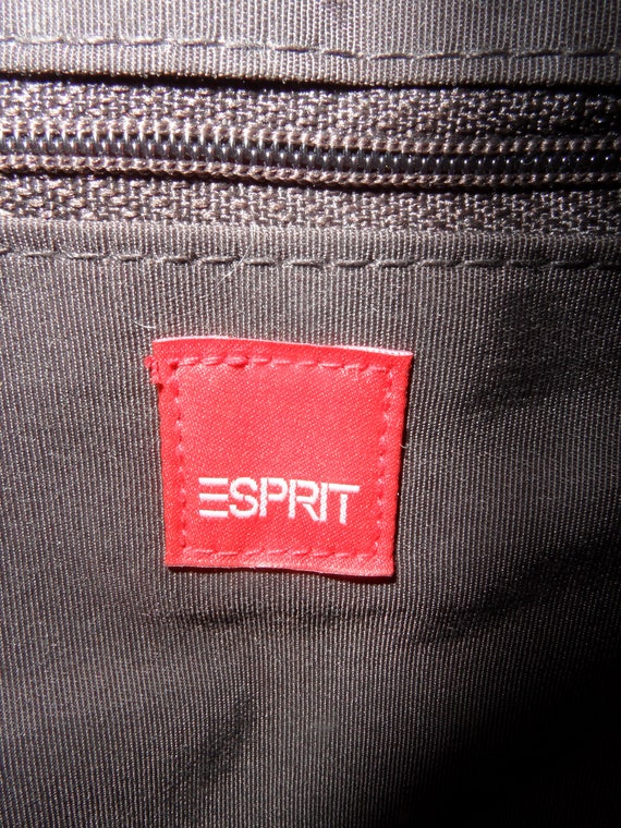 Vintage ESPRIT Crossbody Bag Black Brown Faux Leather – Shop