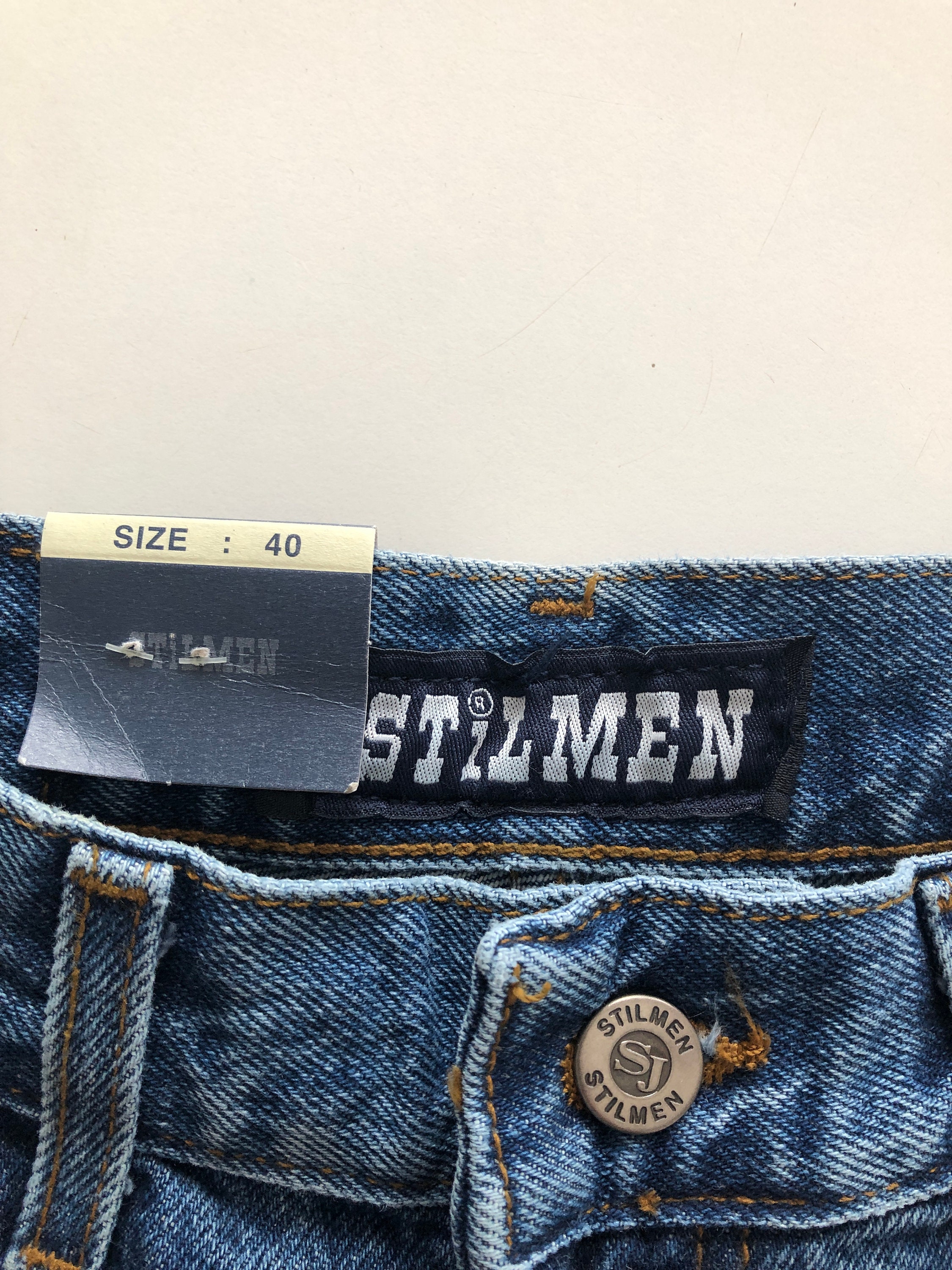 Vintage Men Blue Denim Jeans Stilmen Classics Trousers Unused Etsy