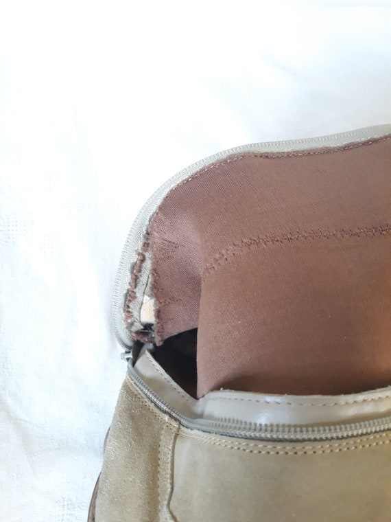vintage beige PIERRE CARDIN knee boots suede leat… - image 10