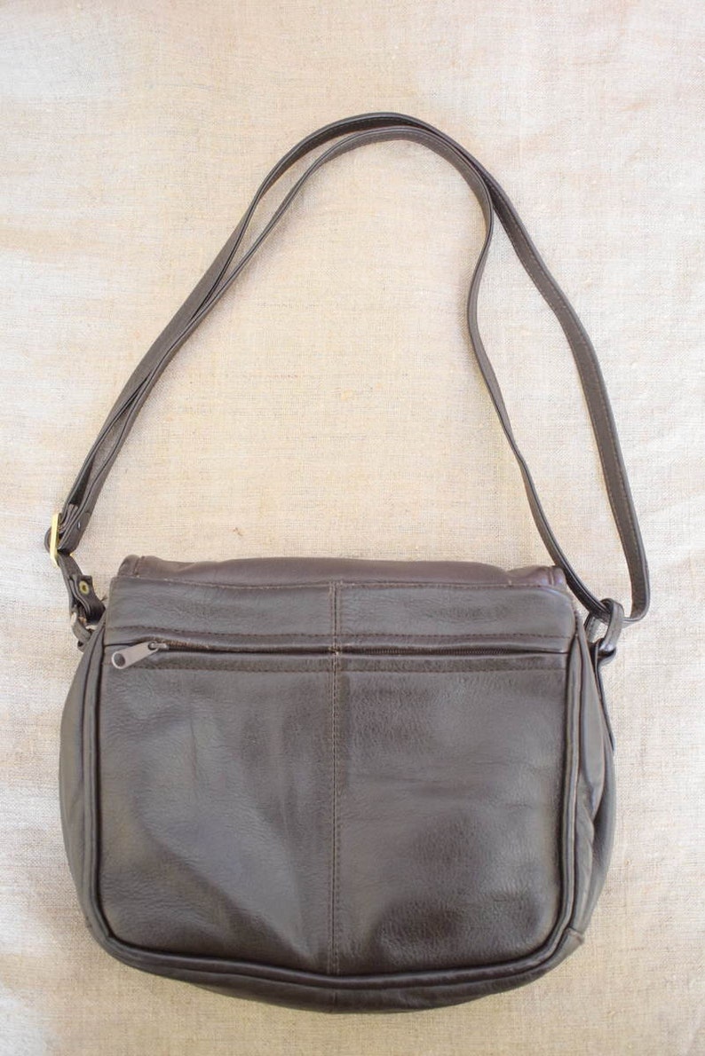 Vintage MAESTRO brown leather messenger leather bag shoulder purse crossbody european