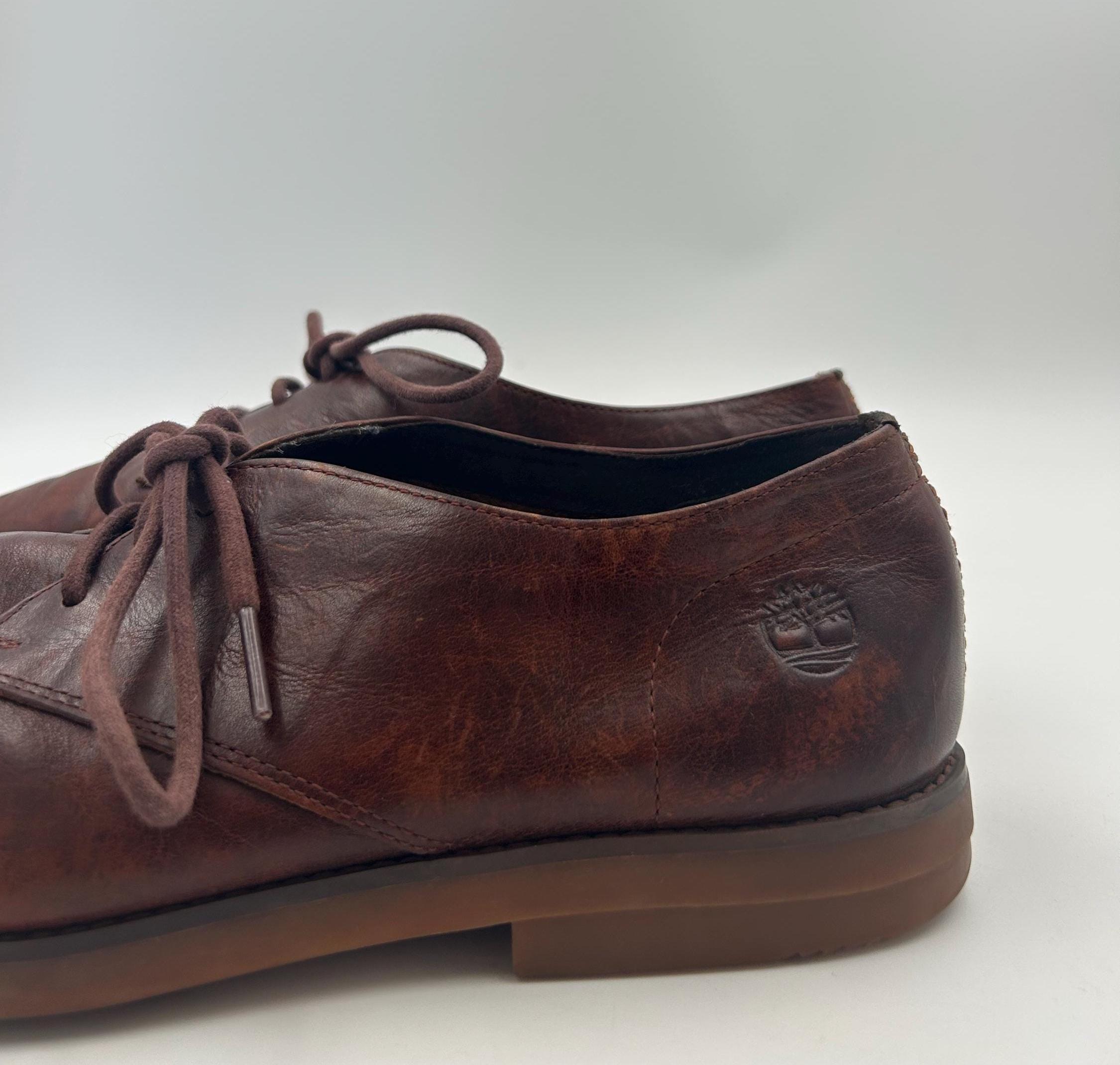Vintage Timberland Leather Oxford Shoes - Chestnut Brown 